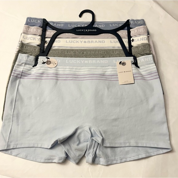 Lucky Brand Boy Short Women’s Underwear 5 Pairs Size NWT - Picture 1 of 6